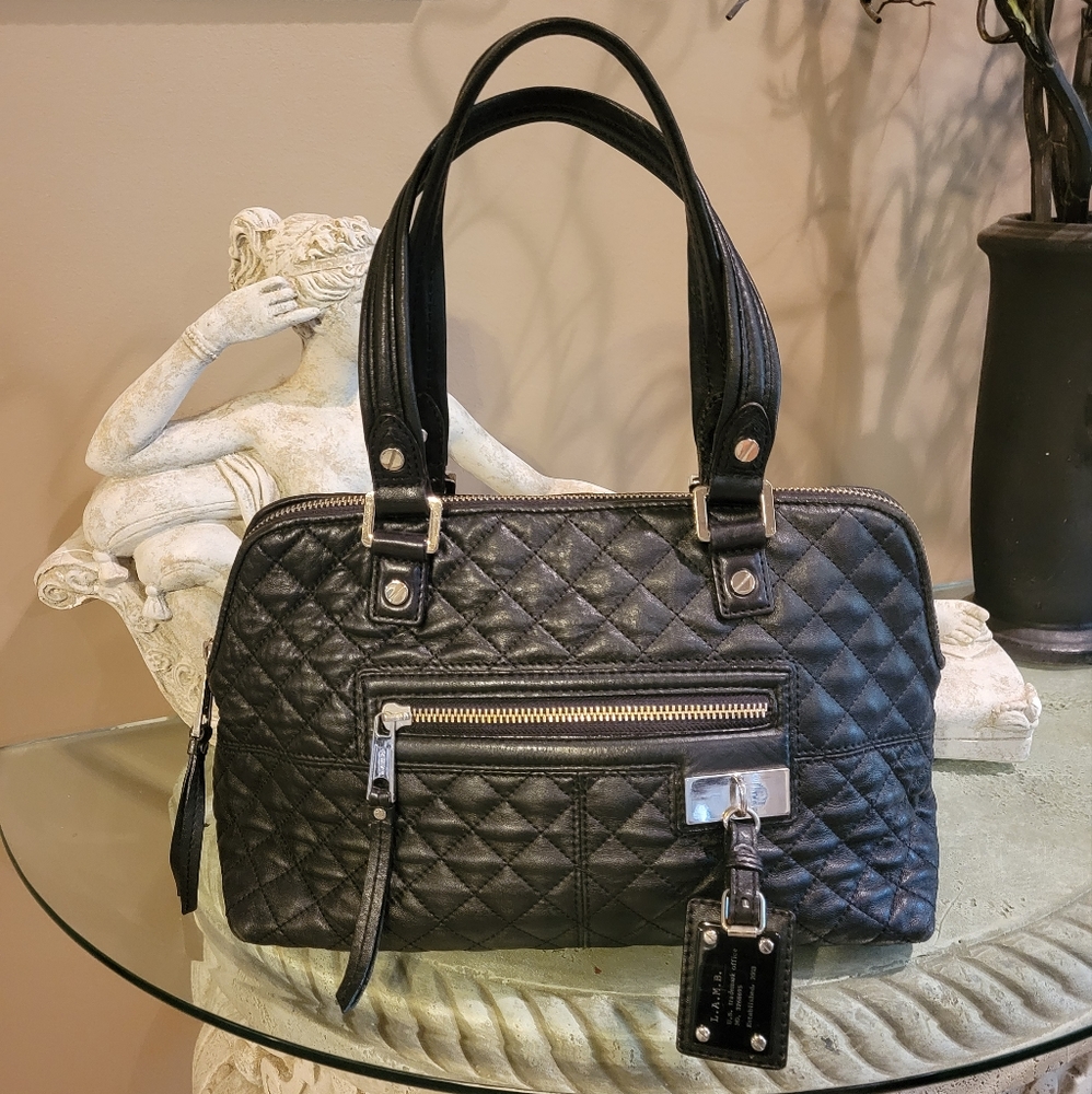 L A.M.B. by Gwen Stefani Quilted Leather Shoulder Hand Bag #204